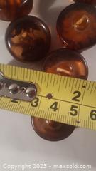 MaxSold Auction: 18 Bakelite Vintage Buttons Amber Style 2 Sizes - Toronto (Ontario, Canada) SELLER MANAGED Downsizing Online Auction - Junction Road 