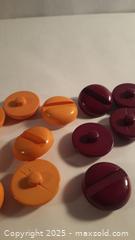 MaxSold Auction: 21 Coat Buttons Orangish and Brown  - Toronto (Ontario, Canada) SELLER MANAGED Downsizing Online Auction - Junction Road 