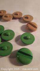 MaxSold Auction: 23 Coat Buttons Light Blue Mint Green Grey 22 x 6mm - Toronto (Ontario, Canada) SELLER MANAGED Downsizing Online Auction - Junction Road 