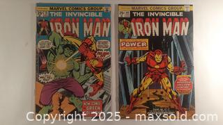 MaxSold Auction: 2 Iron Man Comics 69 76 Cartoon Books Original First Release - Toronto (Ontario, Canada) SELLER MANAGED Downsizing Online Auction - Junction Road 