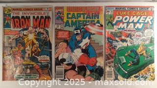 MaxSold Auction: 3 Comics Iron Power Man Captain America - Toronto (Ontario, Canada) SELLER MANAGED Downsizing Online Auction - Junction Road 