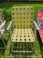MaxSold Auction: Assorted Foldable Patio Chairs - 5 Aluminum/Webbed/Fabric - Ottawa (Ontario, Canada) PARTNER MANAGED Estate Online Auction - Thorncliff Place