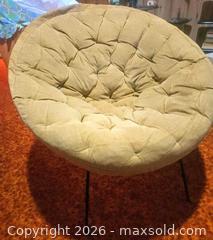 MaxSold Auction: Beige Wicker Papasan Accent Chair with Removable Cushion - Ottawa (Ontario, Canada) PARTNER MANAGED Estate Online Auction - Thorncliff Place