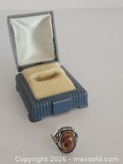 MaxSold Auction: Sterling Silver Vintage Art Nouveau Amber Ring, Oval Stone - Ottawa (Ontario, Canada) PARTNER MANAGED Estate Online Auction - Thorncliff Place