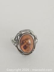 MaxSold Auction: Sterling Silver Vintage Art Nouveau Amber Ring, Oval Stone - Ottawa (Ontario, Canada) PARTNER MANAGED Estate Online Auction - Thorncliff Place