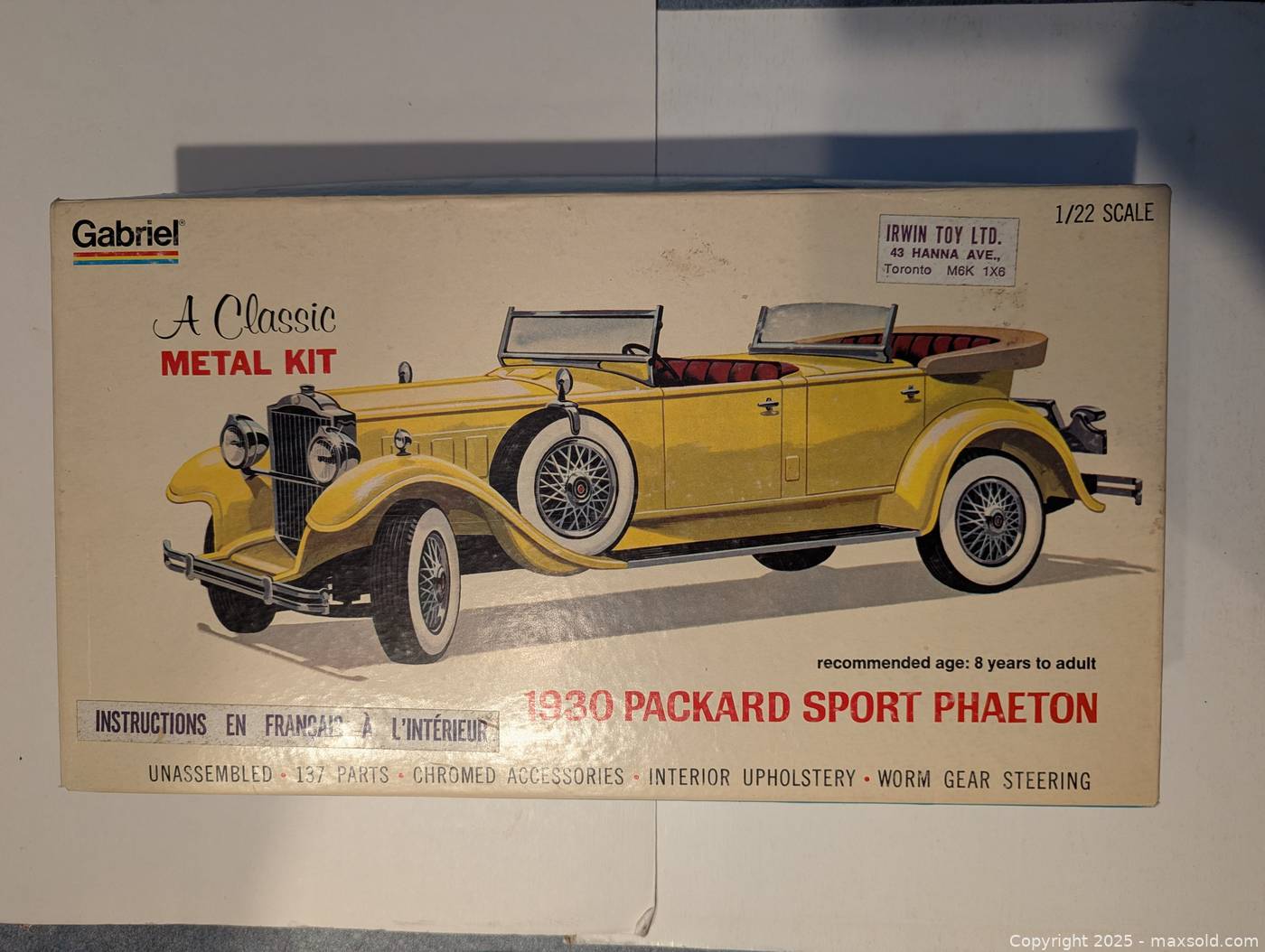 Vintage Irwin Toys / Gabriel Classic Metal Model Kit - 1930 Packard ...