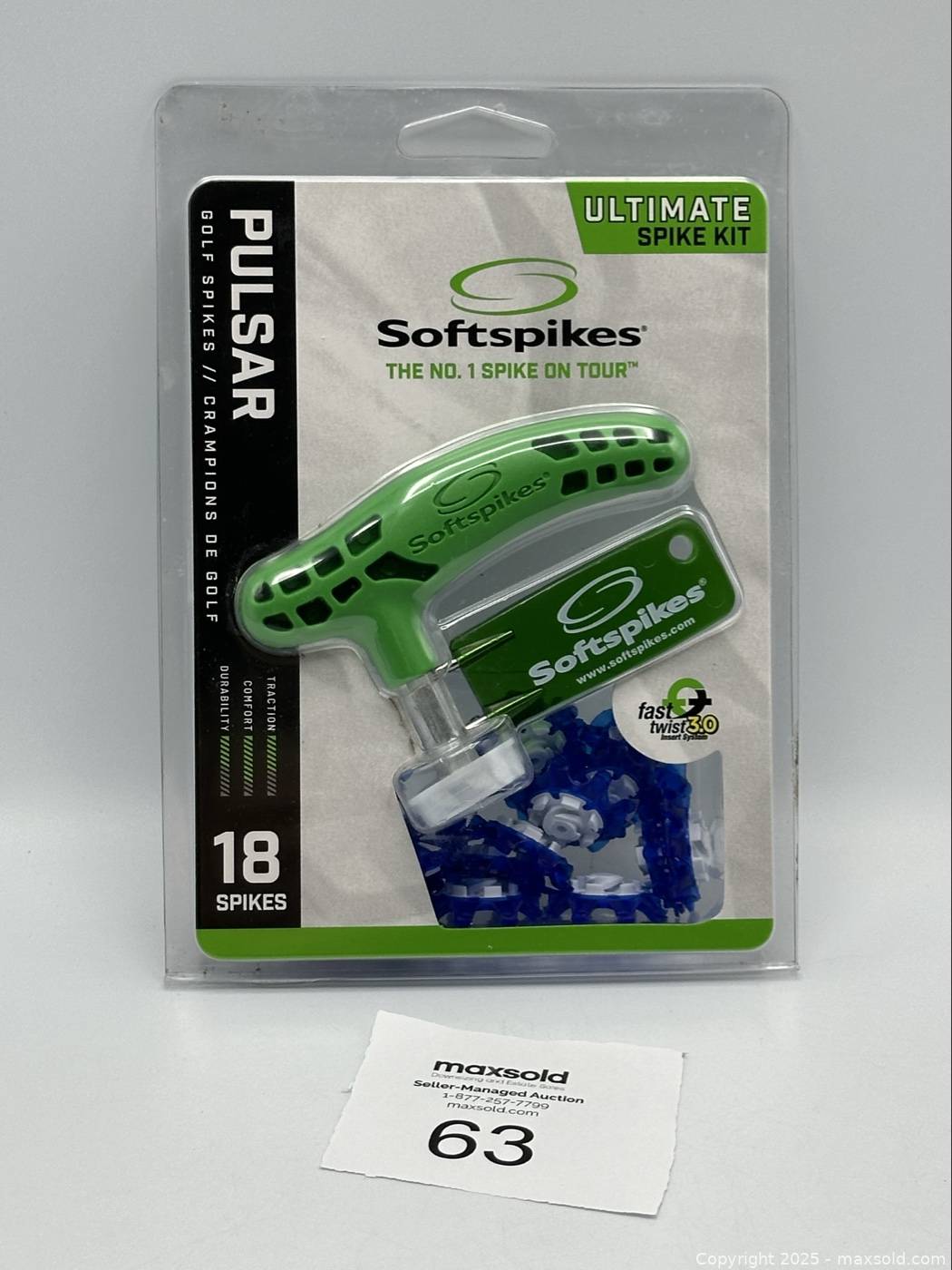 Softspikes Pulsar Fast Twist 3.0 – 18 Tacchetti Da Golf Bianco/Nero, Facili Da Pulire