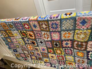 MaxSold Auction: Hand Crocheted Granny Square Blanket - Toronto (Ontario, Canada) SELLER MANAGED Downsizing Online Auction - Lamb Avenue