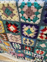 MaxSold Auction: Hand Crocheted Granny Square Blanket - Toronto (Ontario, Canada) SELLER MANAGED Downsizing Online Auction - Lamb Avenue