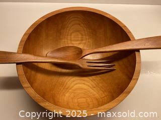 MaxSold Auction: MCM Baribocraft Bowl with wooden Serving Utensils - Toronto (Ontario, Canada) SELLER MANAGED Downsizing Online Auction - Lamb Avenue