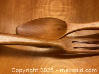 MaxSold Auction: MCM Baribocraft Bowl with wooden Serving Utensils - Toronto (Ontario, Canada) SELLER MANAGED Downsizing Online Auction - Lamb Avenue