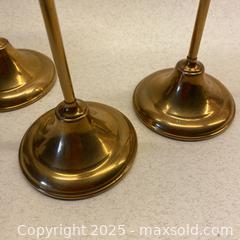 MaxSold Auction: Set of 3 Brass Danish Candlesticks - Toronto (Ontario, Canada) SELLER MANAGED Downsizing Online Auction - Lamb Avenue
