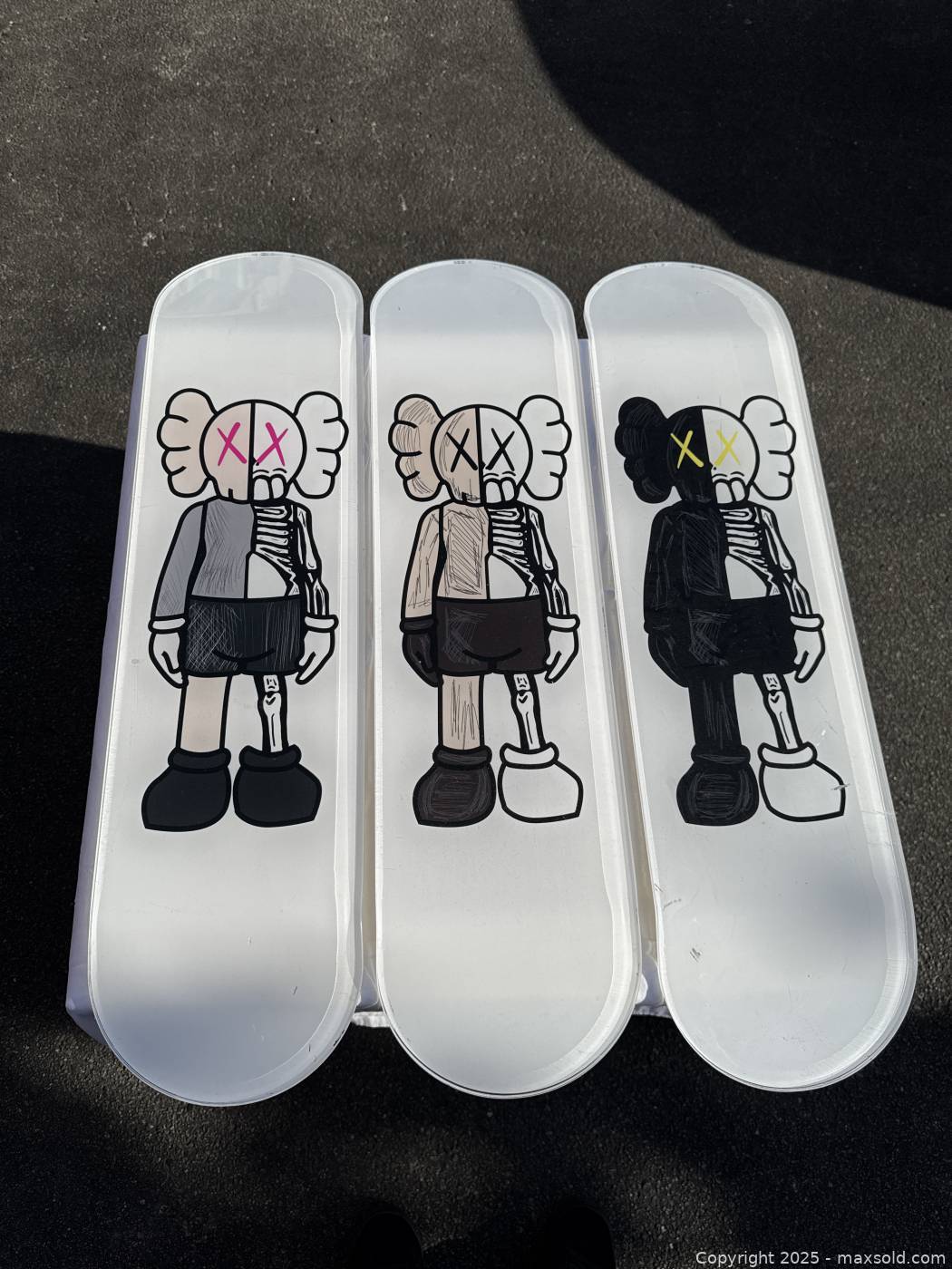 KAWS Decorative Skateboard Decks (Set of 3) | Maxsold