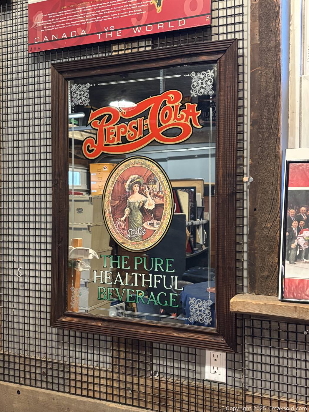 Large Pepsi Cola Mirror with Vintage Advertising | Maxsold
