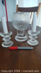 MaxSold Auction: Bowring Vase And Candlesticks 1970s - Ottawa (Ontario, Canada) SELLER MANAGED Estate Sale Online Auction - Landry Street (CONDO)                  