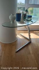 MaxSold Auction: Kidney Shaped  Glass Table and Chrome - Ottawa (Ontario, Canada) SELLER MANAGED Estate Sale Online Auction - Landry Street (CONDO)                  
