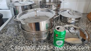 MaxSold Auction: Stainless steel pots - Ottawa (Ontario, Canada) SELLER MANAGED Estate Sale Online Auction - Landry Street (CONDO)                  