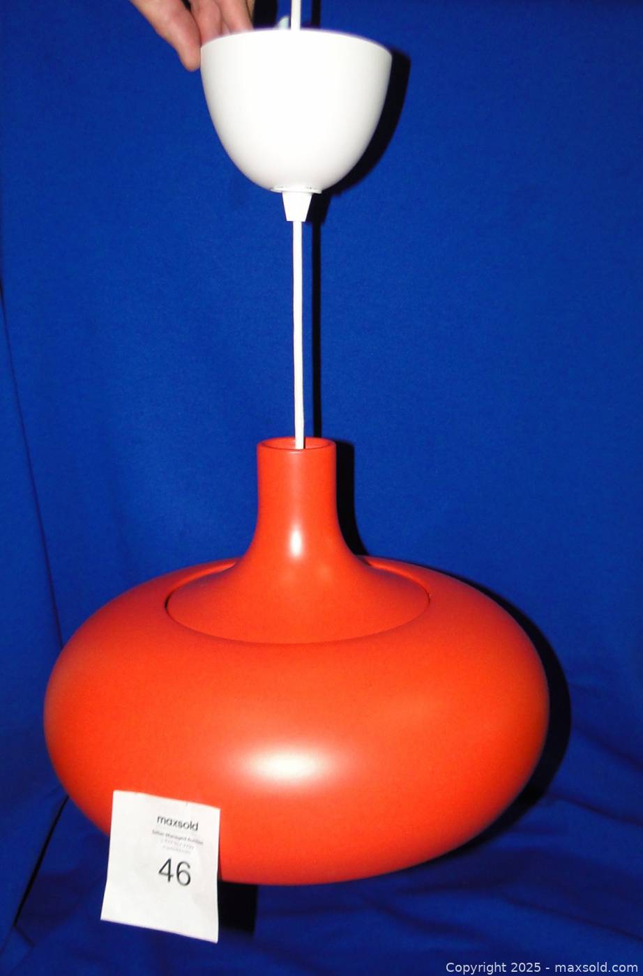 New IKEA VÄXJÖ Orange Metal Ceiling Light, Designed by C Halskov