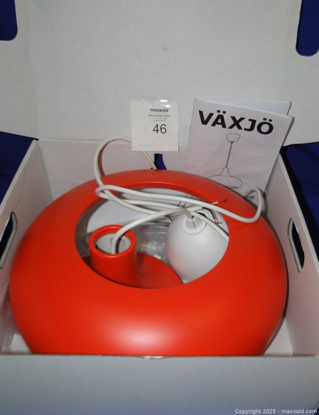 New IKEA VÄXJÖ Orange Metal Ceiling Light, Designed by C Halskov