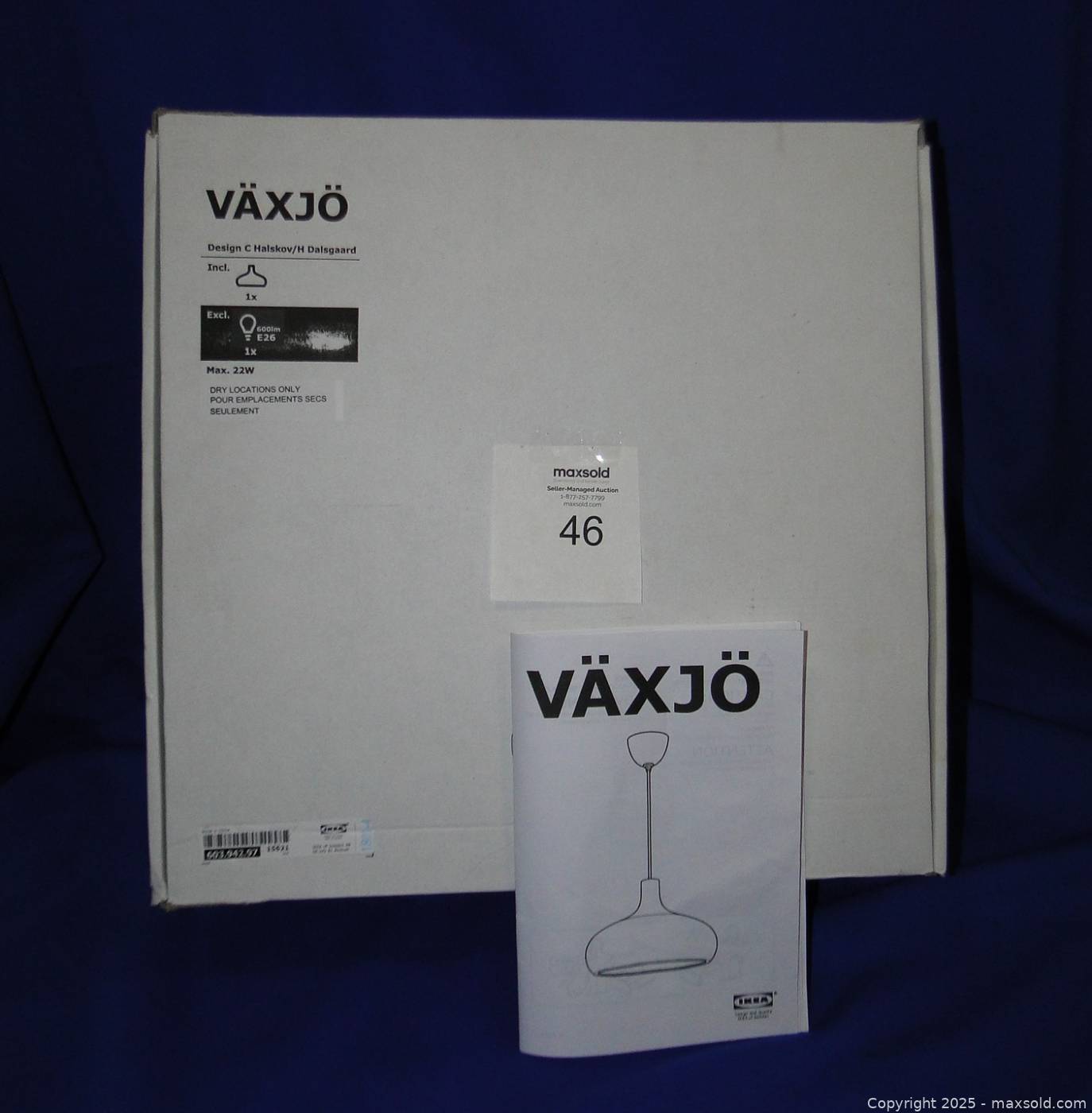 New IKEA VÄXJÖ Orange Metal Ceiling Light, Designed by C Halskov