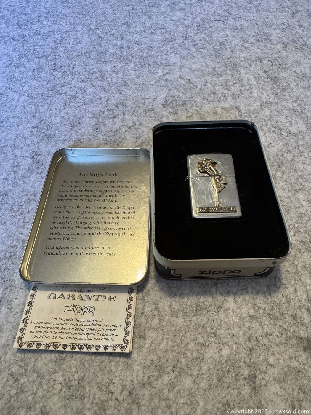 1935 Varga Girl Zippo Lighter | Maxsold