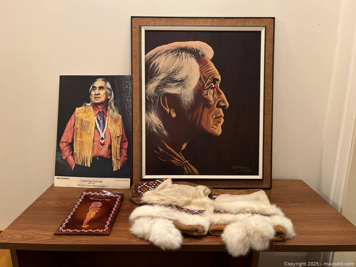Portrait of Chief Dan George - signed by J.A.B. Adams; | Maple Ridge ...