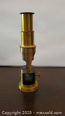MaxSold Auction: Antique Brass Pocket Monocular Microscope, ~6 in, with Wood Box A - Ottawa (Ontario, Canada) PARTNER MANAGED Downsizing Online Auction - Garfield Avenue