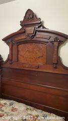 MaxSold Auction: Antique Carved Wooden Headboard with Full Mattress &#38; Box Spring C - Ottawa (Ontario, Canada) PARTNER MANAGED Downsizing Online Auction - Garfield Avenue