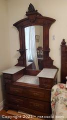 MaxSold Auction: Antique Victorian Marble-Top Dresser with Attached Mirror C - Ottawa (Ontario, Canada) PARTNER MANAGED Downsizing Online Auction - Garfield Avenue