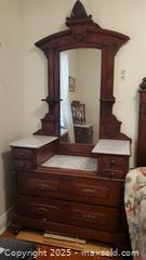 MaxSold Auction: Antique Victorian Marble-Top Dresser with Attached Mirror C - Ottawa (Ontario, Canada) PARTNER MANAGED Downsizing Online Auction - Garfield Avenue