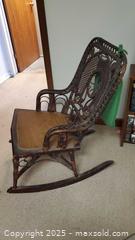 MaxSold Auction: Antique Wicker/Rattan Rocking Chair — Victorian-Influenced B - Ottawa (Ontario, Canada) PARTNER MANAGED Downsizing Online Auction - Garfield Avenue