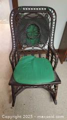 MaxSold Auction: Antique Wicker/Rattan Rocking Chair — Victorian-Influenced B - Ottawa (Ontario, Canada) PARTNER MANAGED Downsizing Online Auction - Garfield Avenue