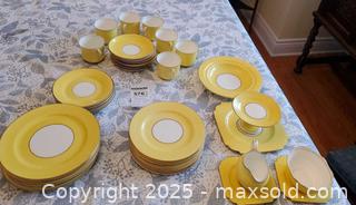 MaxSold Auction: Aynsley Bone China Tea Set - Yellow Band with Gold Trim B - Ottawa (Ontario, Canada) PARTNER MANAGED Downsizing Online Auction - Garfield Avenue
