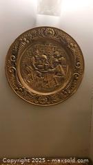 MaxSold Auction: Brass Repoussé Pair of Plates with Embellished Storage Box, 3 pcs B - Ottawa (Ontario, Canada) PARTNER MANAGED Downsizing Online Auction - Garfield Avenue