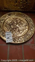 MaxSold Auction: Brass Repoussé Pair of Plates with Embellished Storage Box, 3 pcs B - Ottawa (Ontario, Canada) PARTNER MANAGED Downsizing Online Auction - Garfield Avenue