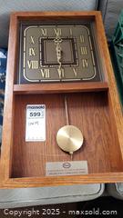 MaxSold Auction: Bulova Wall Pendulum Clock, Wood Case with Brass-Tone Pendulum A - Ottawa (Ontario, Canada) PARTNER MANAGED Downsizing Online Auction - Garfield Avenue