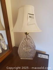 MaxSold Auction: Clear Textured Glass Table Lamp, Approximately 20 in. Height - Ottawa (Ontario, Canada) PARTNER MANAGED Downsizing Online Auction - Garfield Avenue