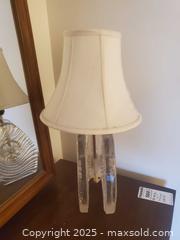 MaxSold Auction: Clear Textured Glass Table Lamp, Approximately 20 in. Height - Ottawa (Ontario, Canada) PARTNER MANAGED Downsizing Online Auction - Garfield Avenue