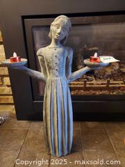 MaxSold Auction: Female Figurine Candle Holder with Two Shallow B - Ottawa (Ontario, Canada) PARTNER MANAGED Downsizing Online Auction - Garfield Avenue