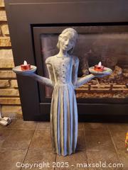 MaxSold Auction: Female Figurine Candle Holder with Two Shallow B - Ottawa (Ontario, Canada) PARTNER MANAGED Downsizing Online Auction - Garfield Avenue