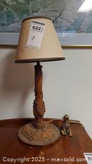 MaxSold Auction: Lamp &#38; Cloisonné Figurine Lot, Carved Wood Base, Fabric Shade A - Ottawa (Ontario, Canada) PARTNER MANAGED Downsizing Online Auction - Garfield Avenue