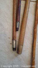 MaxSold Auction: Lot of 7 Walking Canes — 6 Wooden &#38; 1 Red shoe horn A - Ottawa (Ontario, Canada) PARTNER MANAGED Downsizing Online Auction - Garfield Avenue