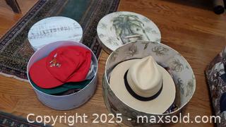 MaxSold Auction: Lot of Mixed Hats with Hat Box A - Ottawa (Ontario, Canada) PARTNER MANAGED Downsizing Online Auction - Garfield Avenue