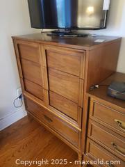 MaxSold Auction: Mid-Century Style Tall Dresser / Chest of Drawers C - Ottawa (Ontario, Canada) PARTNER MANAGED Downsizing Online Auction - Garfield Avenue