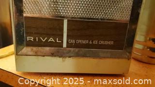 MaxSold Auction: Mixed Barware &#38; Vintage Rival Can Opener/Ice Crusher B - Ottawa (Ontario, Canada) PARTNER MANAGED Downsizing Online Auction - Garfield Avenue