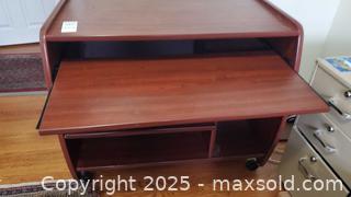 MaxSold Auction: Mobile Computer/Printer Desk with Keyboard Tray and Wheels B - Ottawa (Ontario, Canada) PARTNER MANAGED Downsizing Online Auction - Garfield Avenue