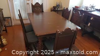 MaxSold Auction: Oak Carved Antique-Style Dining Table with 6 Chairs C - Ottawa (Ontario, Canada) PARTNER MANAGED Downsizing Online Auction - Garfield Avenue
