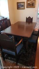 MaxSold Auction: Oak Carved Antique-Style Dining Table with 6 Chairs C - Ottawa (Ontario, Canada) PARTNER MANAGED Downsizing Online Auction - Garfield Avenue