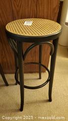 MaxSold Auction: Pair of Backless Bar/Counter Stools — Matte Black &#38; Cane B - Ottawa (Ontario, Canada) PARTNER MANAGED Downsizing Online Auction - Garfield Avenue