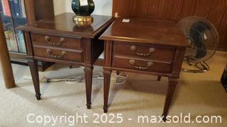 MaxSold Auction: Pair of Kroehler End / Side Tables with Drawer C - Ottawa (Ontario, Canada) PARTNER MANAGED Downsizing Online Auction - Garfield Avenue